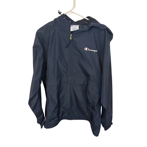 Champion Men's Stadium Packable Jacket Navy L Streetwear Sportswear Rainwear - Picture 3 of 6